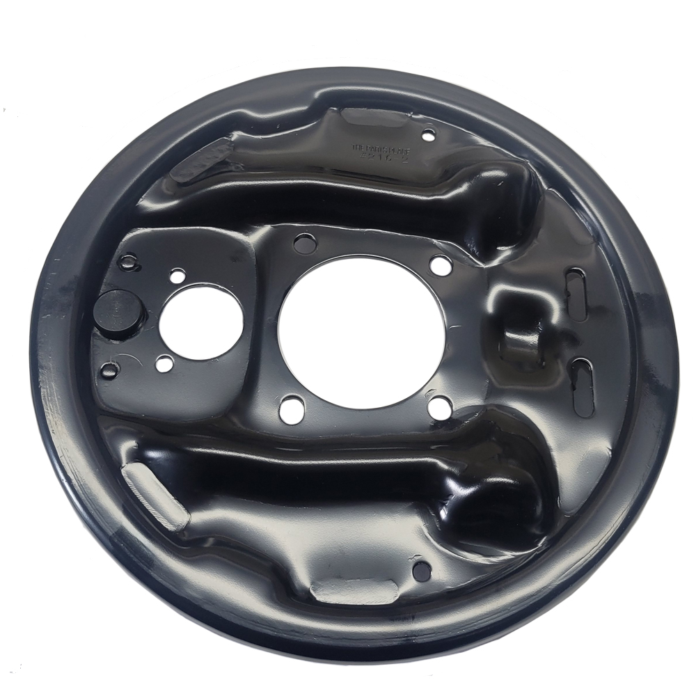 1976 Chevrolet Nova/Chevy II REAR DRUM BACKING PLATE - LH - (REPLACES GM # 18014440, 18014441, 5469279, 2620563, 2620564, 18002387, AND 18002388 WHICH USE A LEFT AND RIGHT BACKING PLATE, NOT A UNIVERSAL STYLE) | BR1408Z