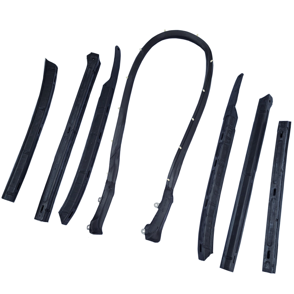 1966 Chevrolet Chevelle/Malibu CONVERTIBLE TOP WEATHERSTRIP KIT (7 PC) - INCLUDES THE HEADER SEAL, ALONG WITH THE SIDE RAIL WEATHERSTRIPS | WS4426C