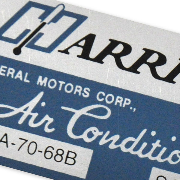 1968 Chevrolet Nova/Chevy II HARRISON AIR CONDITIONING EVAPORATOR BOX DECAL EBA-70-68B EACH | DC0549