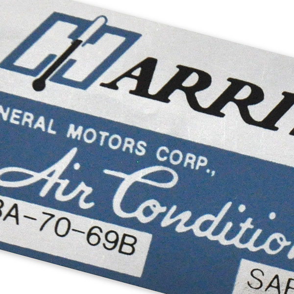 1969 Chevrolet Nova/Chevy II HARRISON AIR CONDITIONING EVAPORATOR BOX DECAL EBA-70-69B EACH | DC0550