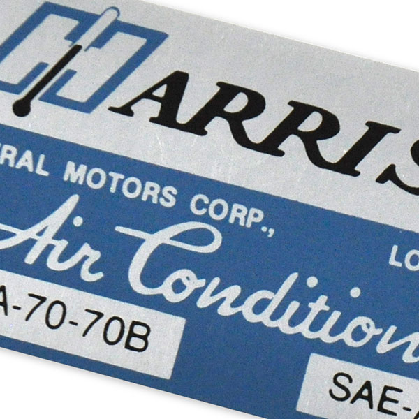 1970 Chevrolet Nova/Chevy II HARRISON AIR CONDITIONING EVAPORATOR BOX DECAL EBA-70-70B EACH | DC0551