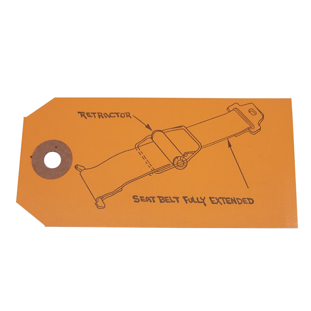 1965 Chevrolet Nova/Chevy II SEAT BELT RETRACTOR INSTRUCTION CARD (DC1296) | DC1797N