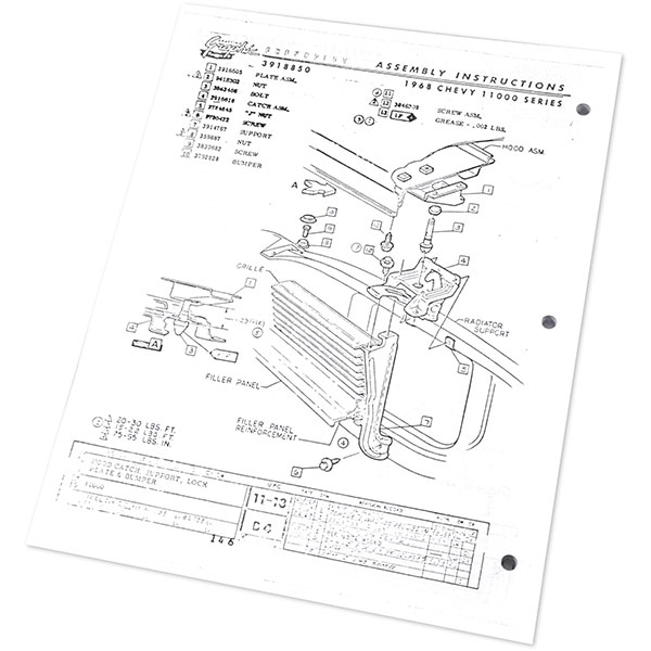 1968 Chevrolet Nova/Chevy II ASSEMBLY MANUAL Chevrolet Nova/Chevy II
