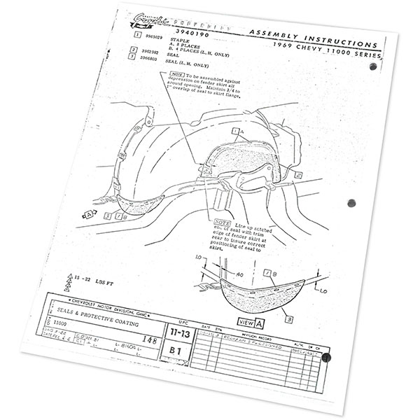 1969 Chevrolet Nova/Chevy II ASSEMBLY MANUAL | BK1057N