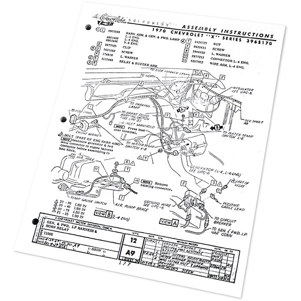 1970 Chevrolet Nova/Chevy II ASSEMBLY MANUAL | BK1058N