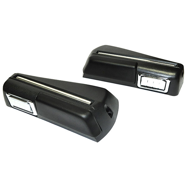 1969 Pontiac GTO/LeMans/Tempest REAR ARM REST KIT (INCLUDES BASES & PADS WITH CHROME TRIM - PR) | IN3146A