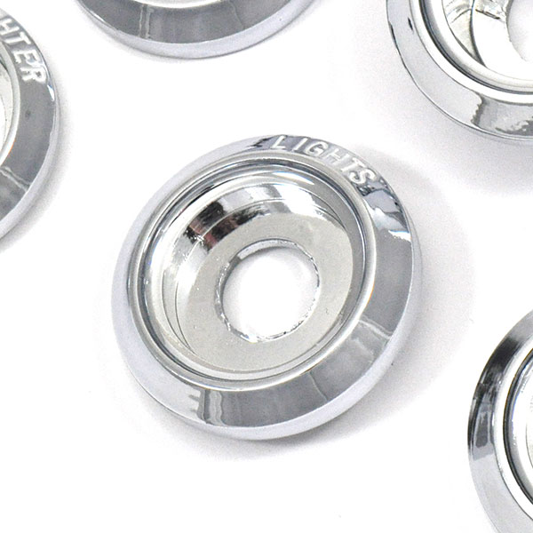 1969 Pontiac GTO/LeMans/Tempest DASH BEZELS SET FOR WIPER, LIGHTER, LIGHTS, RADIO SELECT & TONE - WHITE LETTERING | IN3007G