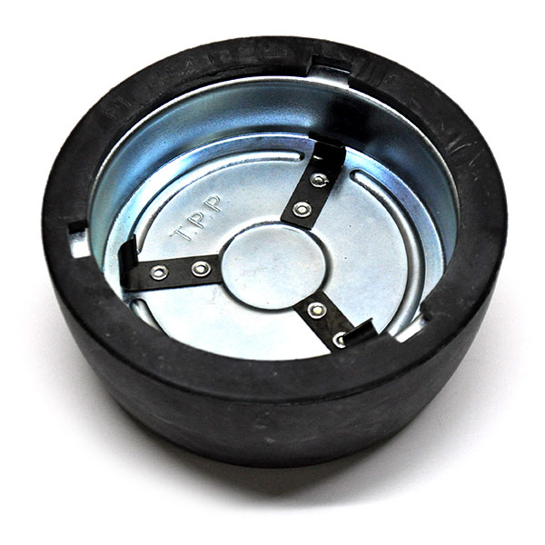 1971 Pontiac GTO/LeMans/Tempest HORN BUTTON BLACK RUBBER (FITS ALL 69-70 WOOD STEERING WHEELS AND 71-72 SPORT CUSHION GRIP STEERING WHEELS. INCLUDES PMD EMBLEM AND METAL RETAINER ON THE INSIDE OF CAP) | ST3359Z