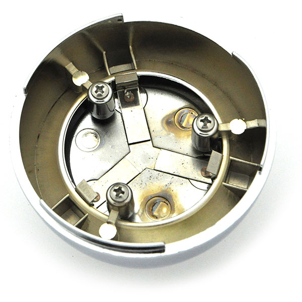 1966 Pontiac GTO/LeMans/Tempest WOOD WHEEL HORN CAP & HOUSING (CHROME POTMETAL) - 2 PIECE KIT | ST3365G