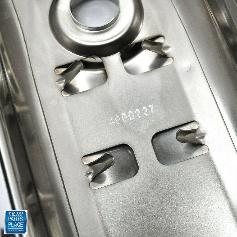 1973 Pontiac GTO/LeMans/Tempest VALVE COVERS CHROME WITH DRIPPERS - PR - GM # 4900227 | EN2305G