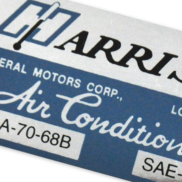 1968 Pontiac GTO/LeMans/Tempest HARRISON AIR CONDITIONING EVAPORATOR BOX DECAL EBA-70-68B EACH | DT0217