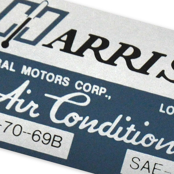 1969 Pontiac GTO/LeMans/Tempest HARRISON AIR CONDITIONING EVAPORATOR BOX DECAL EBA-70-69B EACH | DT0218