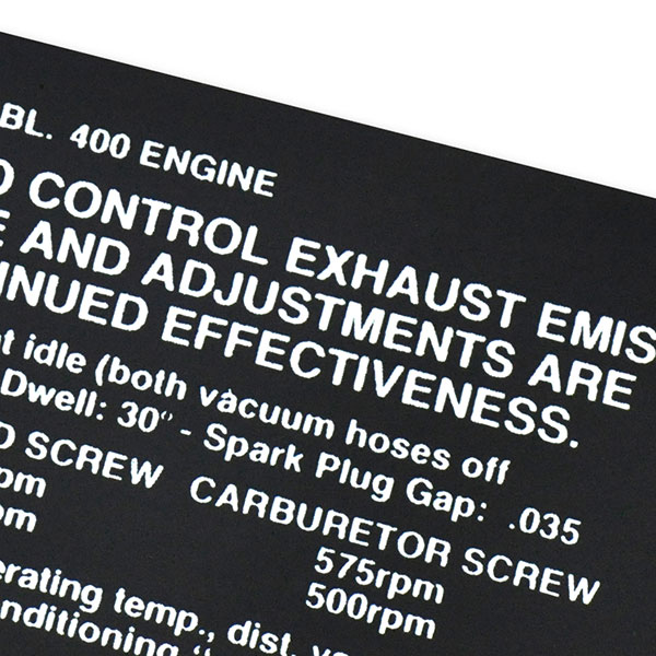 1968 Pontiac GTO/LeMans/Tempest  400-2V AT/MT EMISSION DECAL  (DT0038) | DC1879G
