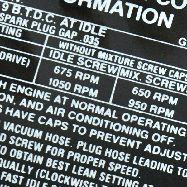 1970 Pontiac GTO/LeMans/Tempest  455-4V AT/MT EMISSION DECAL  (DT0139) | DC1888G