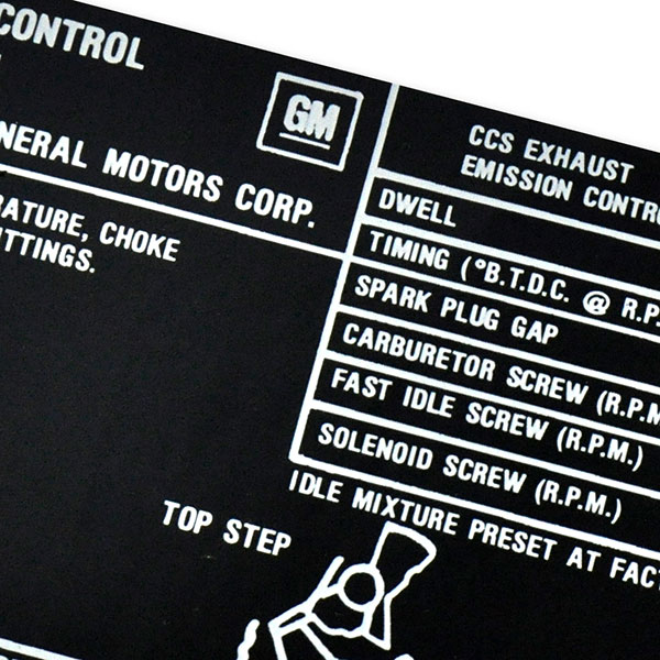 1971 Pontiac GTO/LeMans/Tempest  455-4V HO MT EMISSION DECAL  (DT0081) | DC1895G