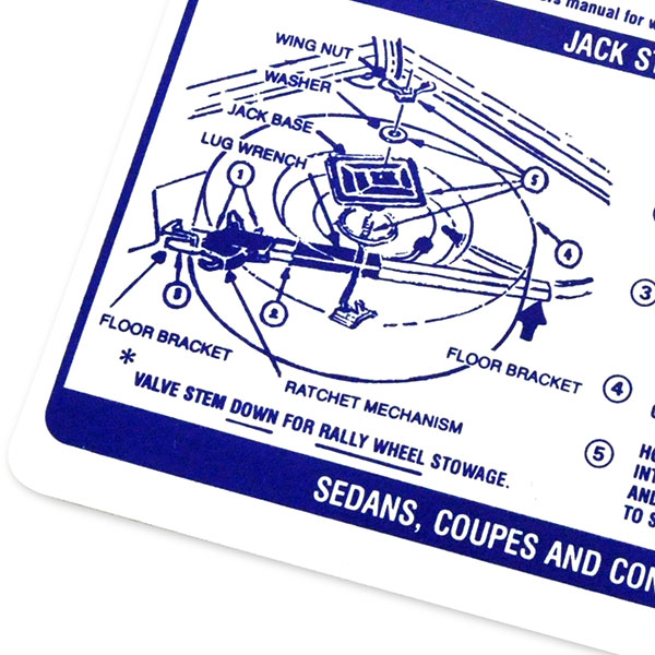 1970 Pontiac GTO/LeMans/Tempest  JACK INSTRUCTIONS LEMANS/TEMP/GTO  (DT0065) | DC1926G