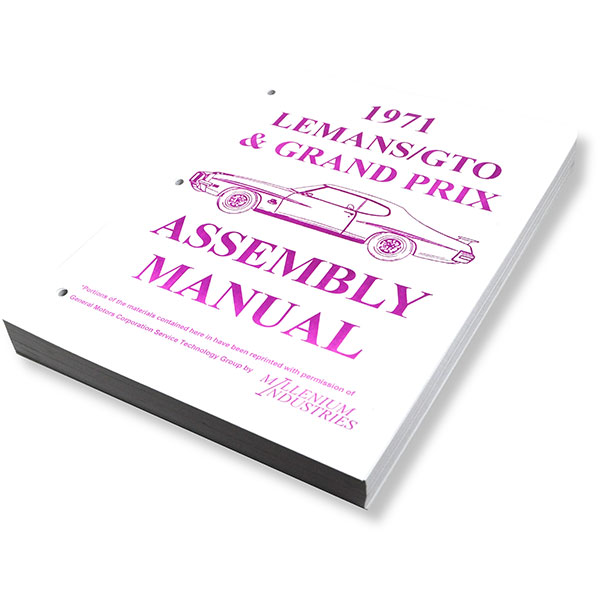 1971 Pontiac GTO/LeMans/Tempest FACTORY ASSEMBLY MANUAL | BK1070G