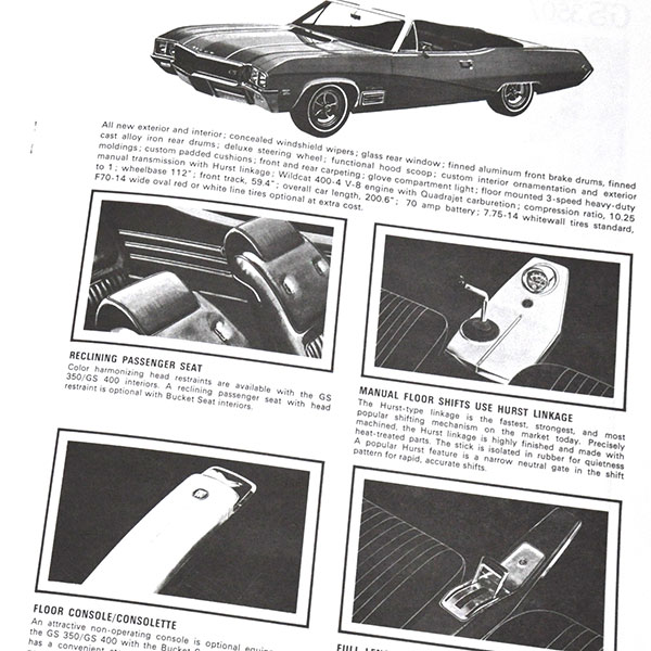 1968 Buick Skylark/GS/Regal/GN SKYLARK/SPECIAL/GS ILLUSTRATED FACTS AND FEATURE MANUAL | MP0375