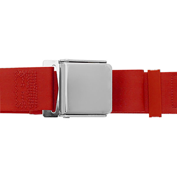 Chevrolet Chevelle/Malibu CHROME FLIP STYLE LAP BELT, RED (2007) 74