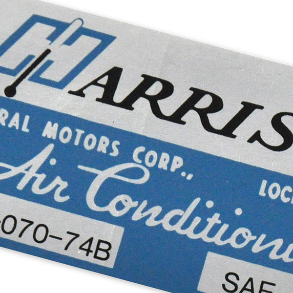 1974 Pontiac Firebird/TransAm HARRISON AIR CONDITIONING EVAPORATOR BOX DECAL EBA-070-74B EACH | DT0275