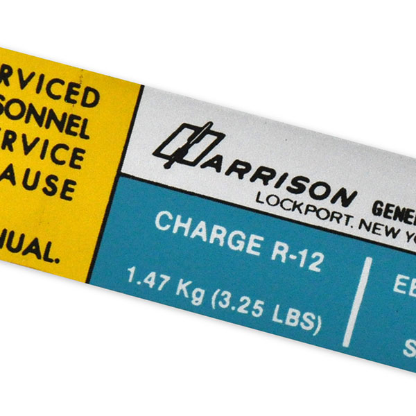 1980 Pontiac Firebird/TransAm TURBO HARRISON AIR CONDITIONING EVAPORATOR BOX DECAL EBA 257-80B EACH | DT0567