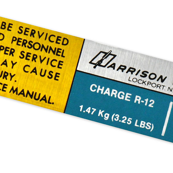 1981 Pontiac Firebird/TransAm HARRISON AIR CONDITIONING EVAPORATOR BOX DECAL ACM 056 80818 EACH | DT0444