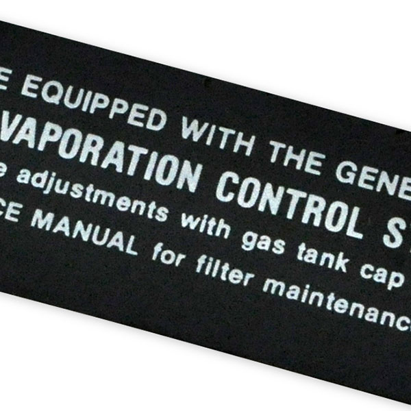 1970 Pontiac Firebird/TransAm   CALIF EVAPORATION CONTROL SYSTEM  (DT0137) | DC1823F