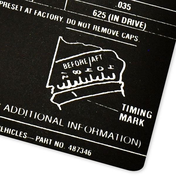 1972 Pontiac Firebird/TransAm   400-2V AT EMISSION DECAL  (DT0067) | DC1853F
