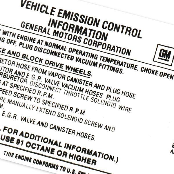 1974 Pontiac Firebird/TransAm 350 MT EMISSION DECAL PC 495717 EACH | DT0202