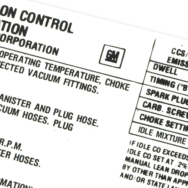 1974 Pontiac Firebird/TransAm   400 AT EMISSION DECAL  (DT0141) | DC1864F
