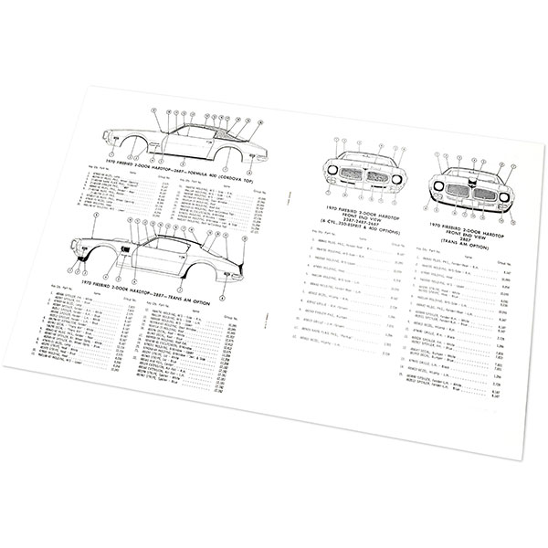 1970 Pontiac Firebird/TransAm FIREBIRD/TRANS AM MOLDING AND CLIP MANUAL | MP0082