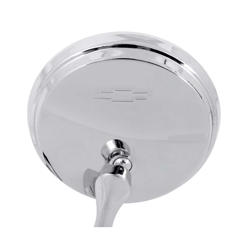 1965 Chevrolet Impala/Caprice/Bel Air OUTSIDE CHROME MIRROR ASSEMBLY WITH BOWTIE (INCLUDES MOUNTING HARDWARE) - LH | XP5213P
