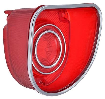1968 Chevrolet Impala/Caprice/Bel Air TAIL LAMP LENS; WITH CHROME BEZEL AND RINGS; WITH GM MARKINGS | XL4958P