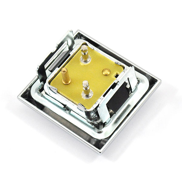 1972 Chevrolet Impala/Caprice/Bel Air POWER WINDOW SWITCH WITH SQUARE CORNERS - 1 BUTTON - MOUNTS ON DOOR PANEL (RH FRONT AND LH/RH REAR 2DR & 4DR) REPLACES GM # 1725094. IT IS MADE OF DIE CAST METAL AND IS CHROME PLATED | EL2026Z