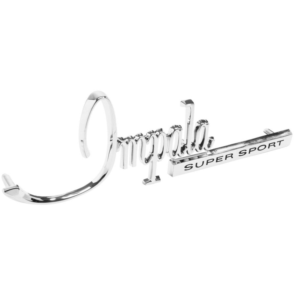 1968 Chevrolet Impala/Caprice/Bel Air IMPALA REAR EMBLEM 'IMPALA SUPER SPORT' | EM2495P