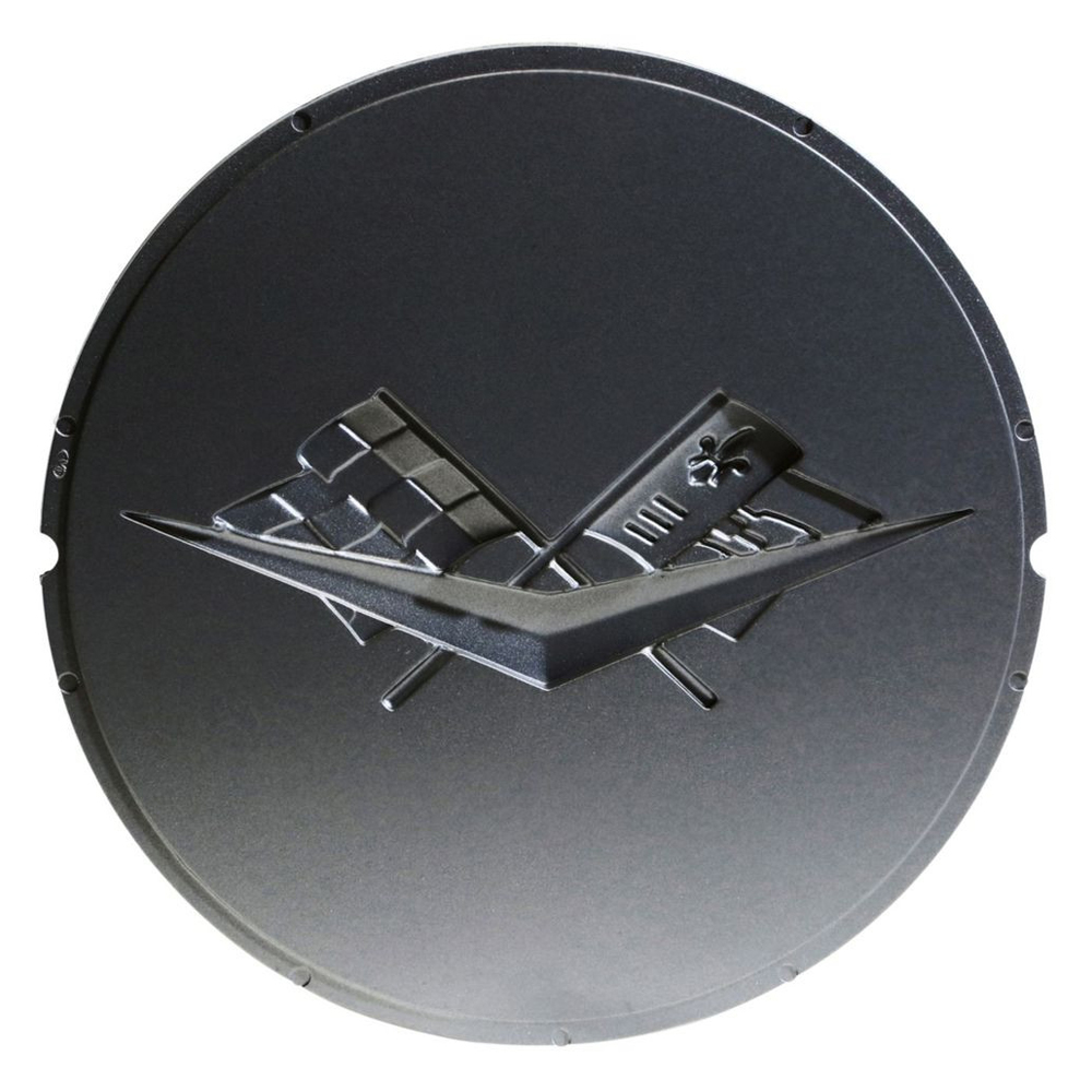1959 Chevrolet Impala/Caprice/Bel Air SILVER CROSS FLAG EMBLEM - EA | WT4864P