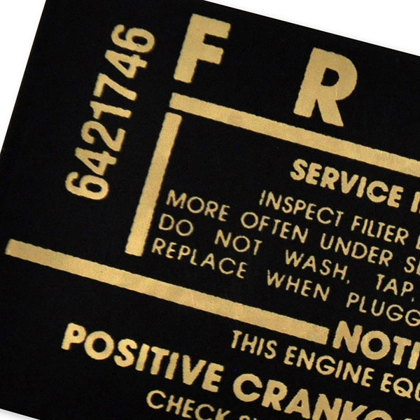 1965 Chevrolet Impala/Caprice/Bel Air 283/195 AIR CLEANER SERVICE INST DECAL (DC0438) | DC1789P