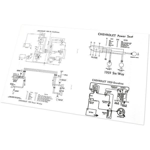 1959 Chevrolet Impala/Caprice/Bel Air CHEVROLET WIRING DIAGRAM MANUAL | MP0219