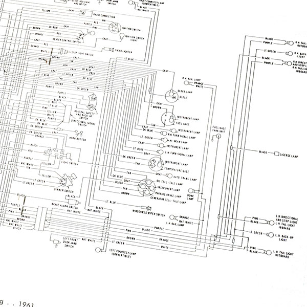 1961 Chevrolet Impala/Caprice/Bel Air CHEVROLET WIRING DIAGRAM MANUAL | MP0221