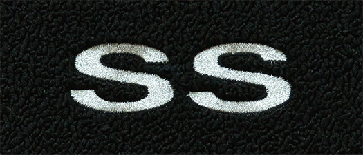 1964 Chevrolet El Camino CARPETED FLOORMAT EMBROIDERED WITH (SS) - 4 PIECE SET | IN2782C