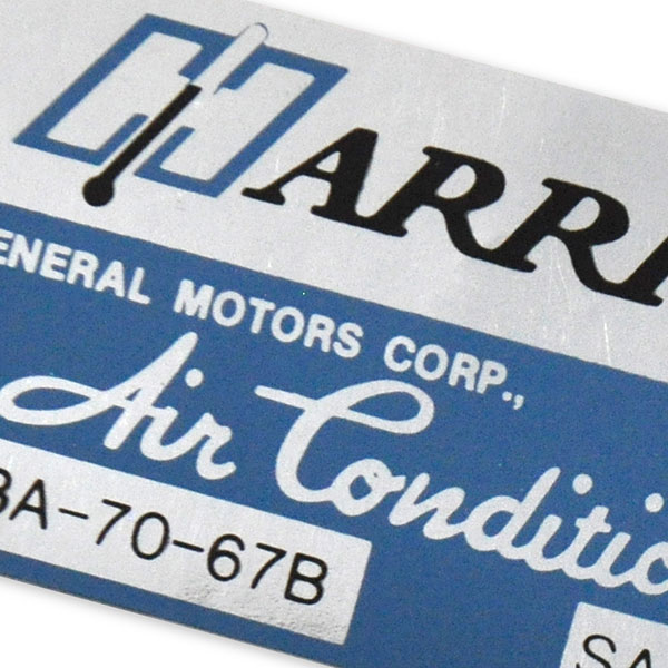 1967 Chevrolet El Camino HARRISON AIR CONDITIONING EVAPORATOR BOX DECAL EBA-70-67B EACH | DC0548