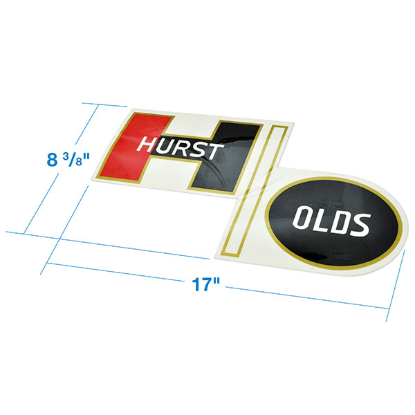 1972 Oldsmobile Cutlass/442/F85 HURST/OLDS INDY PACE CAR LARGE REAR QUARTER PANEL DECALS - PR | DC4674T