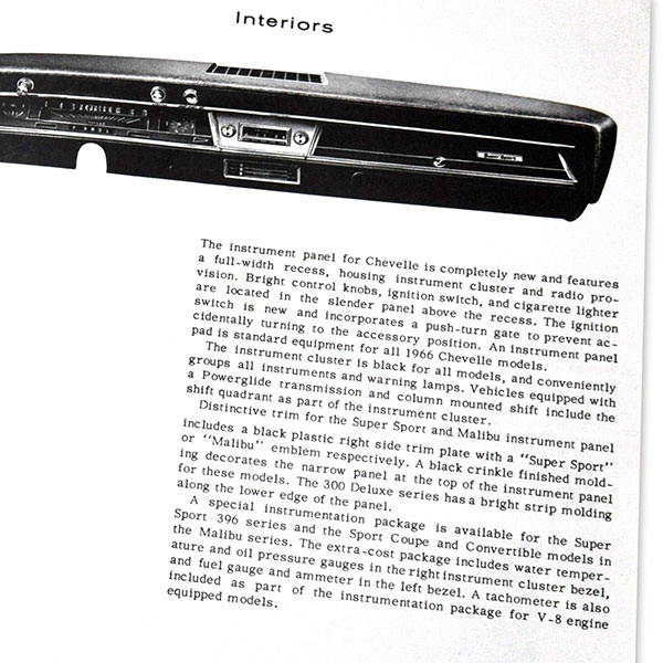 1966 Chevrolet Chevelle/Malibu FACTS & FEATURE MANUAL | MP0092