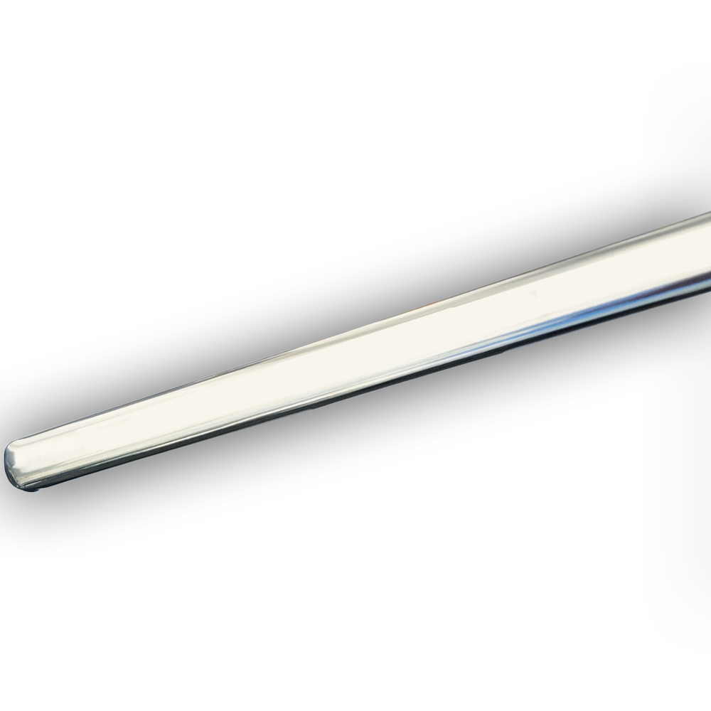 1972 Buick Skylark/GS/Regal/GN TRUNKLID MOLDING (REPRODUCTION) - LOWER TRUNK LID MOLDING. IT IS THE FACTORY STAINLESS AND COMES WITH CLIPS. GM # 8702568 | XP4706S