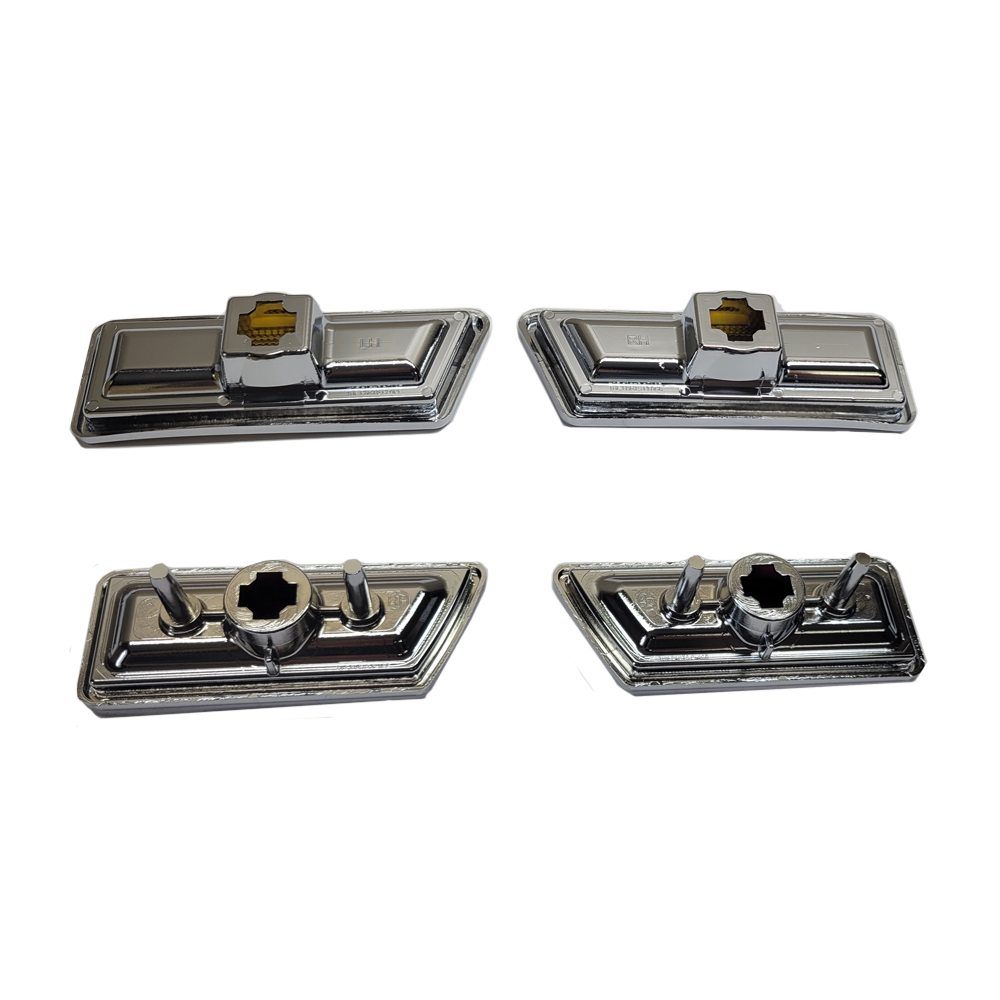 1970 Buick Skylark/GS/Regal/GN SIDE MARKER LENS SET OF FOUR WITH CHROME BEZELS - SET OF 4* | XL4739S