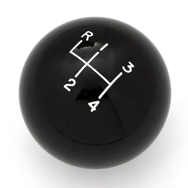1967 Chevrolet Nova/Chevy II SHIFT BALL MANUAL BLACK LARGE 2â€ DIAMETER WITH 4-SPEED SHIFT PATTERN 3/8â€ COARSE THREAD | CP5221Z