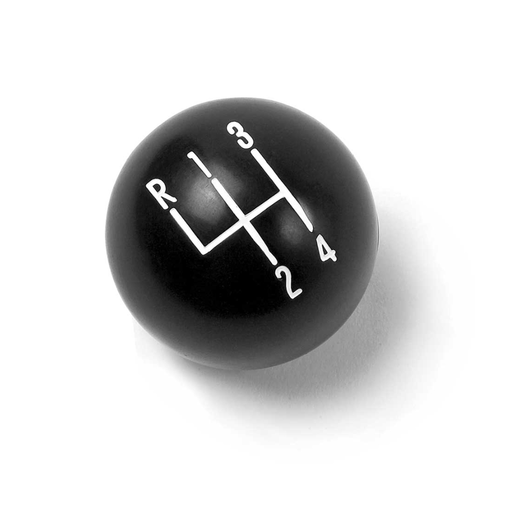 1973 Chevrolet Nova/Chevy II SHIFT BALL MANUAL BLACK/CHROME 2 PIECES WITH 4-SPEED SHIFT PATTERN 3/8â€ COARSE THREAD | CP1699Z