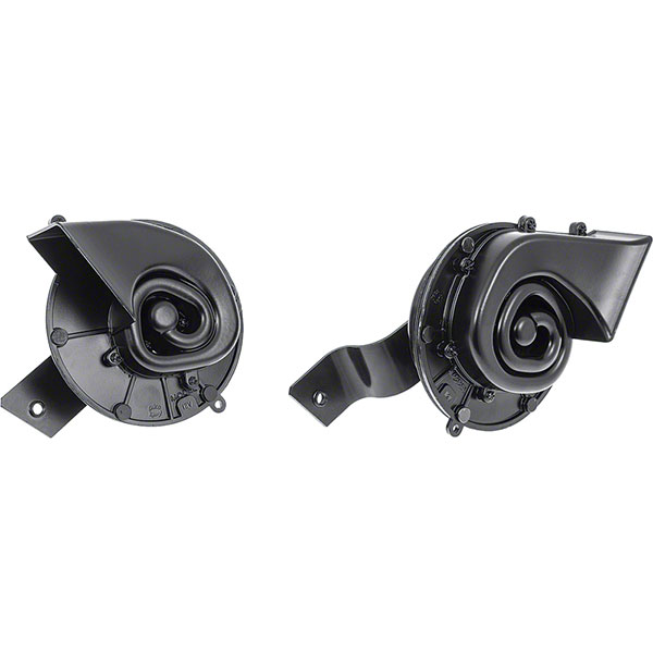 1965 Chevrolet El Camino HIGH NOTE & LOW NOTE FACTORY STYLE HORN SET WITH WELDED ON BRACKETS (STAMPED DELCO REMY - MADE IN USA) | EL2067Z