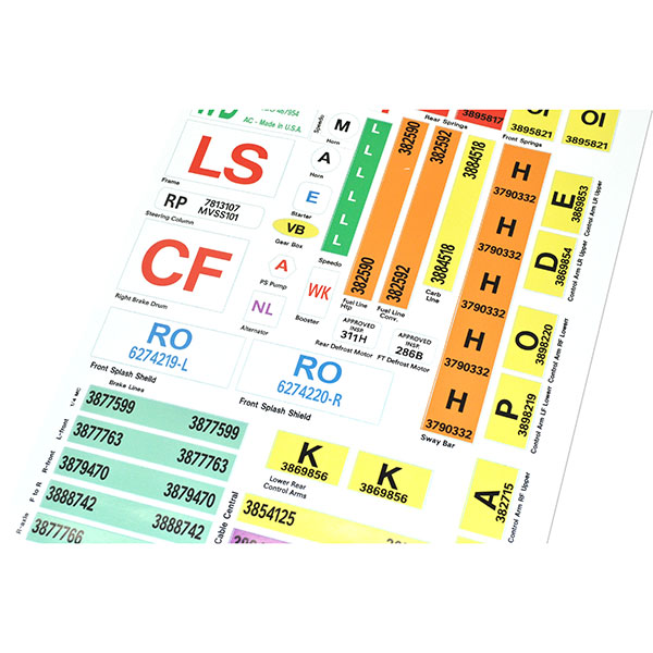 1966 Chevrolet Chevelle/Malibu CONCOURSE DETAIL DECAL KIT (SS/396) | DC5839V
