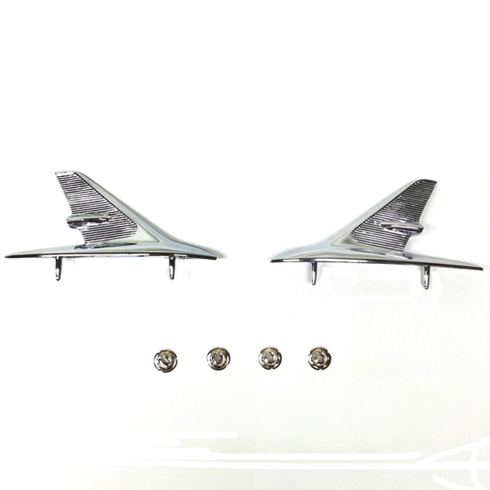 1960 Chevrolet Impala/Caprice/Bel Air FENDER TOP ORNAMENTS (CHROME) - PR | EM5873P